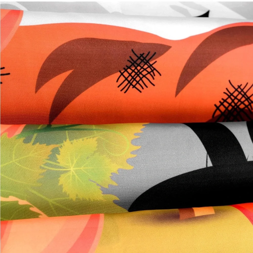 Halloween Shower Curtain Waterproof Fabric with 12 Hooks, 70 x 72 Inch